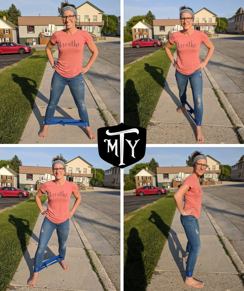 Leg Strength with resistance bands Mother Trucker Yoga blog