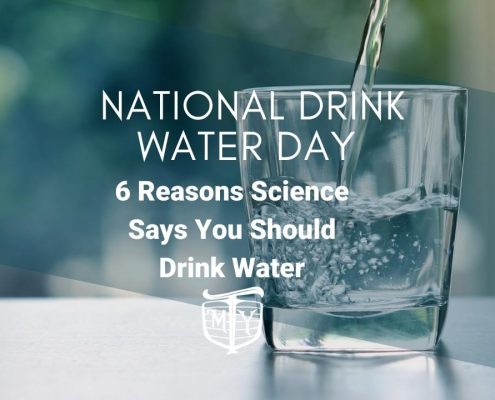 National Drink Water Day MOther Trucker Yoga blog cover image