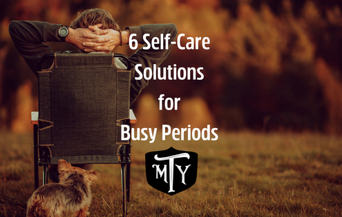 6 Self-Care Solutions for Busy Periods mother trucker yoga blog cover image